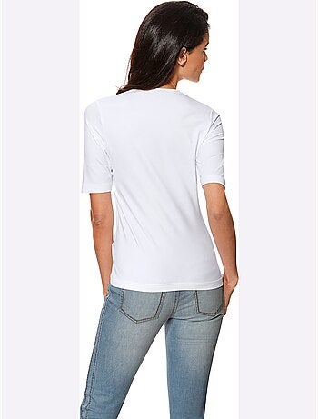 T-shirt Manches Courtes Col V - Taille Standard - Helline