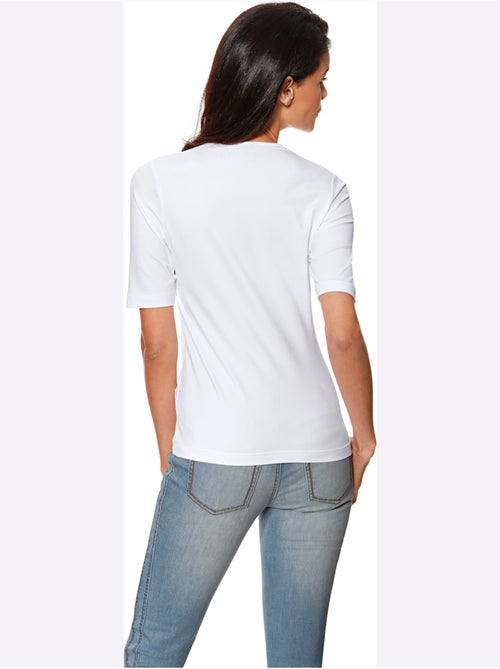 T-shirt Manches Courtes Col V - Taille Standard - Helline - Kiabi