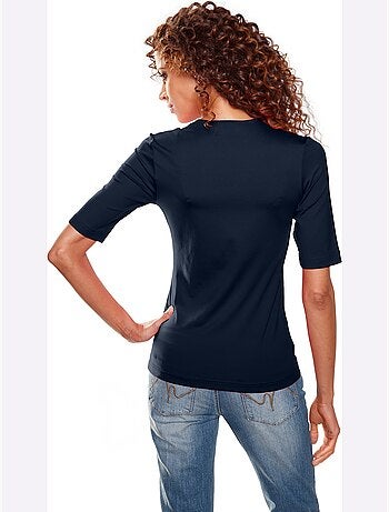 T-shirt Manches Courtes Col V - Taille Standard - Helline