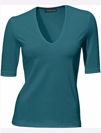 T-shirt Manches Courtes Col V - Taille Standard - Helline