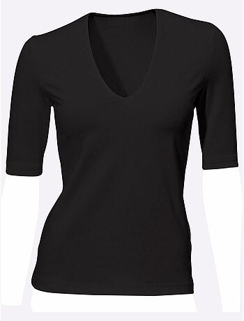 T-shirt Manches Courtes Col V - Taille Standard - Helline