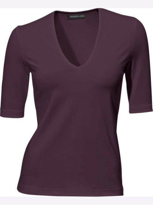 T-shirt Manches Courtes Col V - Taille Standard - Helline - Kiabi