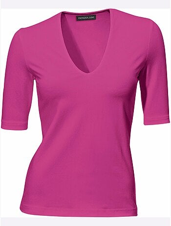 T-shirt Manches Courtes Col V - Taille Standard - Helline