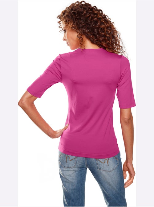 T-shirt Manches Courtes Col V - Taille Standard - Helline - Kiabi