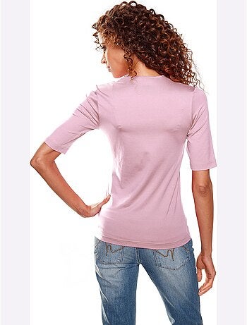 T-shirt Manches Courtes Col V - Taille Standard - Helline