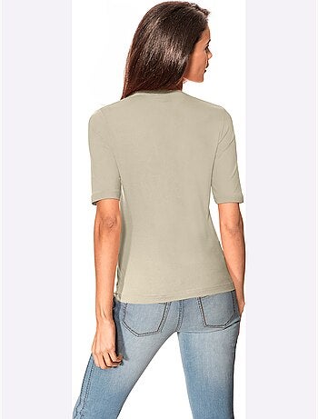 T-shirt Manches Courtes Col V - Taille Standard - Helline