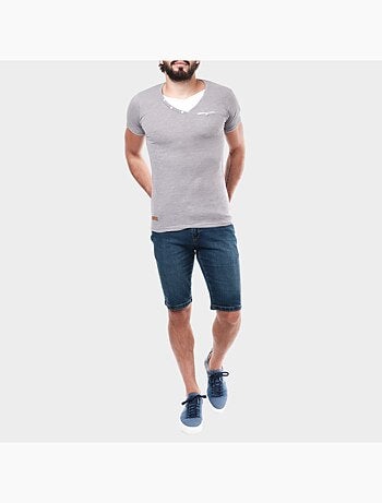 T-shirt manches courtes col V