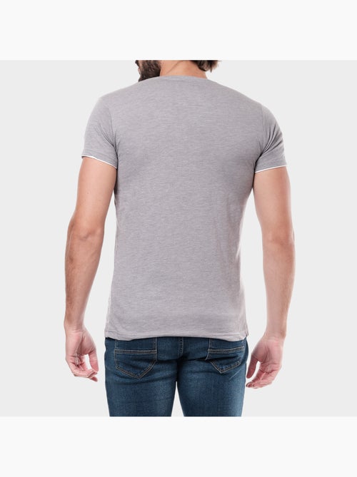 T-shirt manches courtes col V - Kiabi