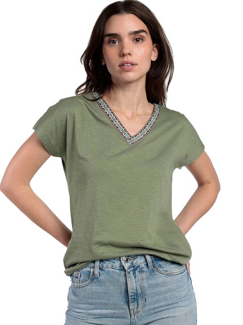 T-shirt manches courtes col V Mexico - Kiabi