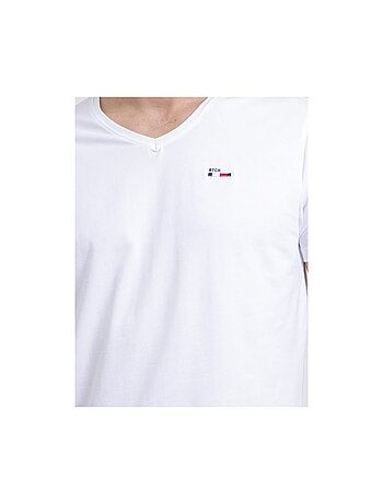 T-shirt manches courtes col V pur coton NERIJ