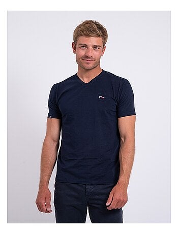 T-shirt manches courtes col V pur coton NERIJ