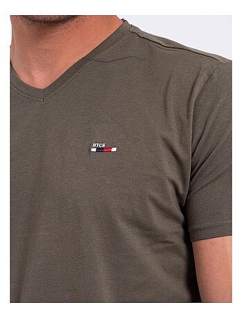 T-shirt manches courtes col V pur coton NERIJ