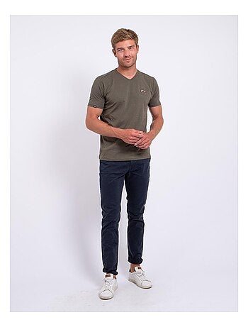 T-shirt manches courtes col V pur coton NERIJ