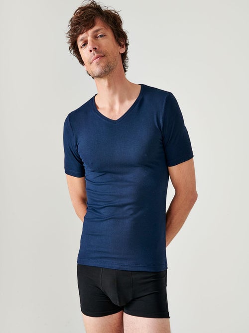 T-shirt manches courtes col V Thermolactyl Sensitive thermique - Damart - Kiabi