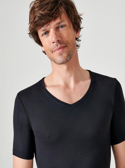 T-shirt manches courtes col V Thermolactyl Sensitive thermique - Damart - Kiabi