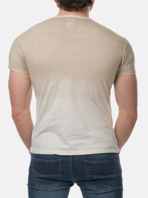 T-shirt manches courtes col V tye and die - Kiabi