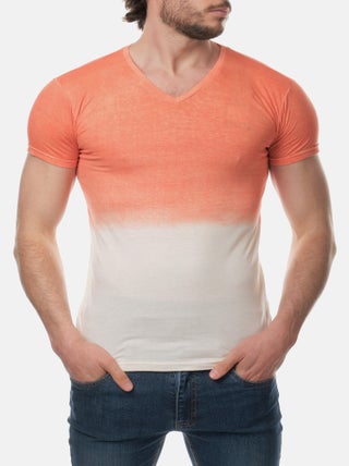 T-shirt manches courtes col V tye and die