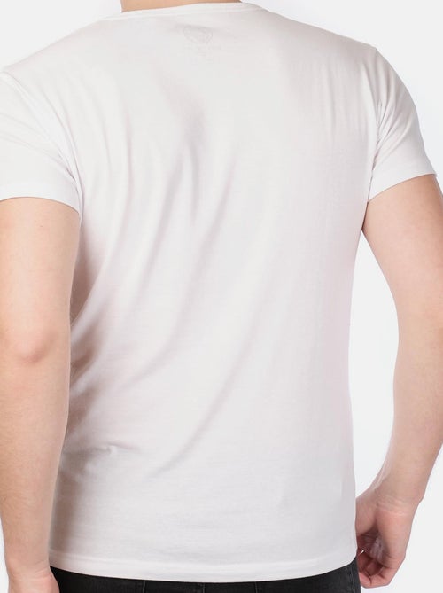 T-shirt manches courtes col V uni - Kiabi