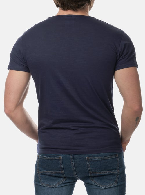 T-shirt manches courtes col V uni - Kiabi