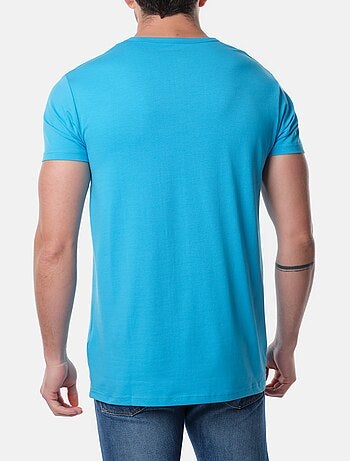 T-shirt manches courtes col V uni