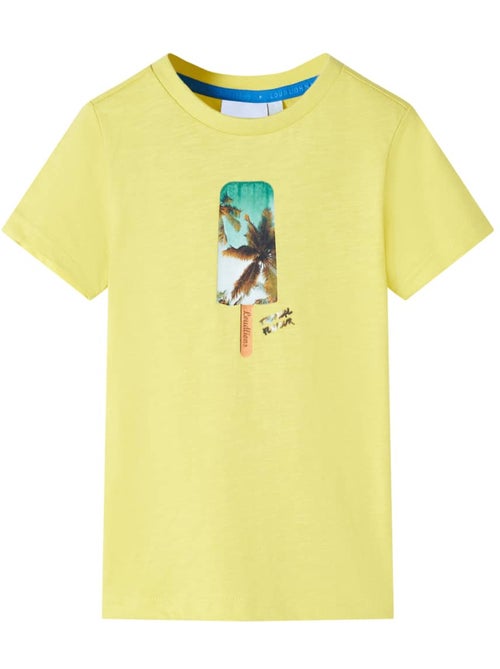 T-shirt manches courtes coton col rond graphique poitrine - vidaxl - Kiabi T-shirt manches courtes coton col rond graphique poitrine - vidaxl - Kiabi