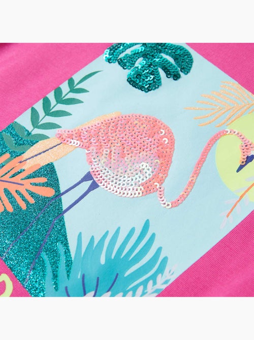 T-shirt manches courtes coton élasthanne imprimé flamant - vidaxl - Kiabi T-shirt manches courtes coton élasthanne imprimé flamant - vidaxl - Kiabi