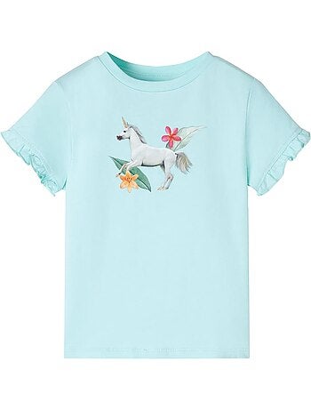 T-shirt manches courtes coton élasthanne licorne - vidaxl
