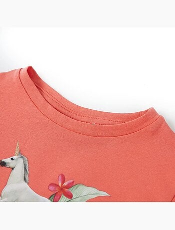 T-shirt manches courtes coton élasthanne licorne - vidaxl