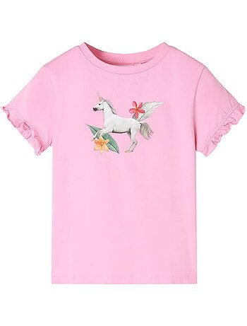 T-shirt manches courtes coton élasthanne licorne - vidaxl