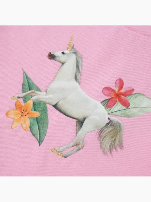 T-shirt manches courtes coton élasthanne licorne - vidaxl - Kiabi