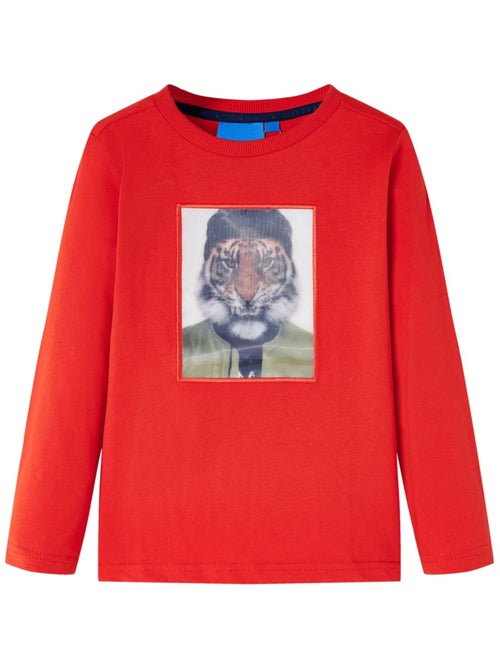 T-shirt manches courtes coton enfant col rond imprimé animal - vidaxl - Kiabi T-shirt manches courtes coton enfant col rond imprimé animal - vidaxl - Kiabi
