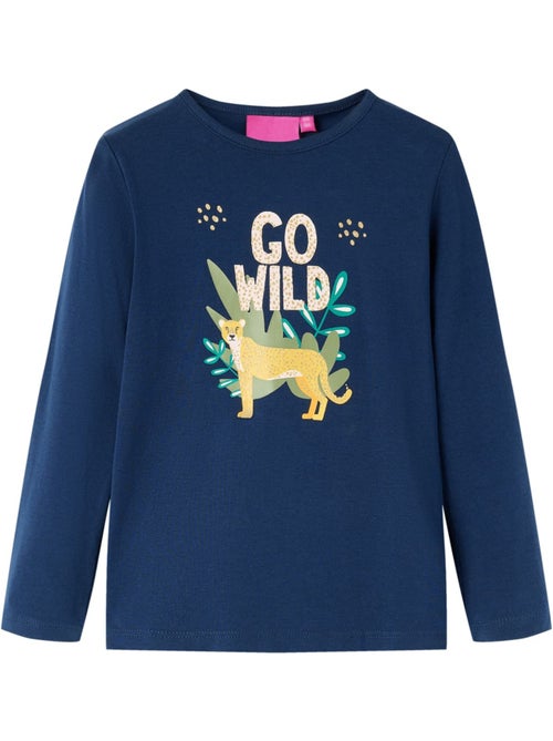 T-shirt manches courtes coton enfant graphique go wild - vidaxl - Kiabi