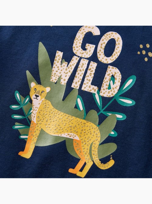 T-shirt manches courtes coton enfant graphique go wild - vidaxl - Kiabi