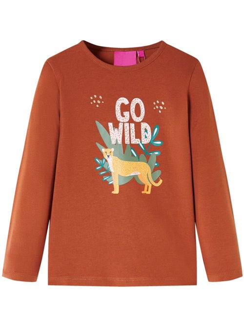 T-shirt manches courtes coton enfant graphique go wild - vidaxl - Kiabi T-shirt manches courtes coton enfant graphique go wild - vidaxl - Kiabi