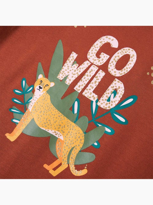 T-shirt manches courtes coton enfant graphique go wild - vidaxl - Kiabi T-shirt manches courtes coton enfant graphique go wild - vidaxl - Kiabi