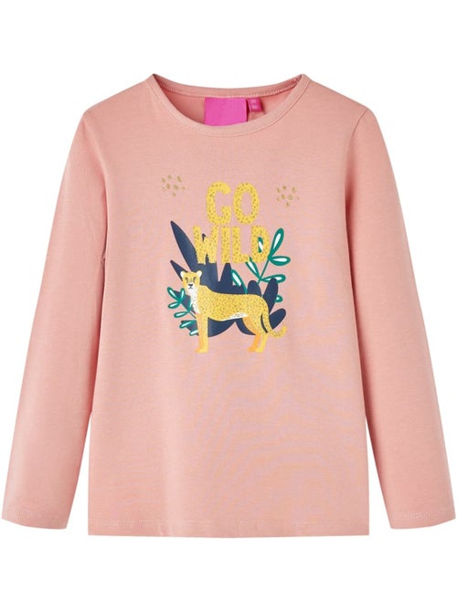 T-shirt manches courtes coton enfant graphique go wild - vidaxl - Kiabi