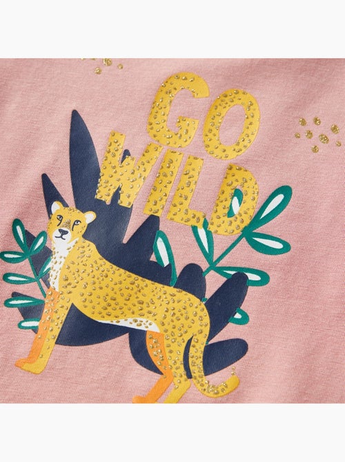 T-shirt manches courtes coton enfant graphique go wild - vidaxl - Kiabi