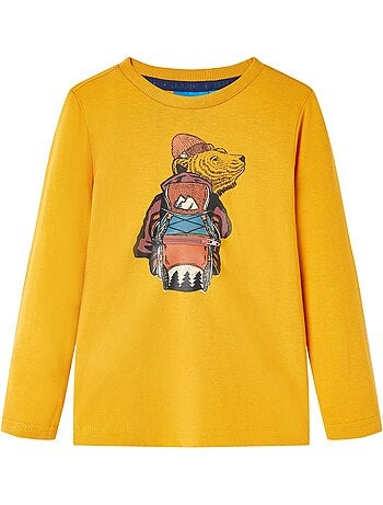 T-shirt manches courtes coton graphique col rond - vidaxl