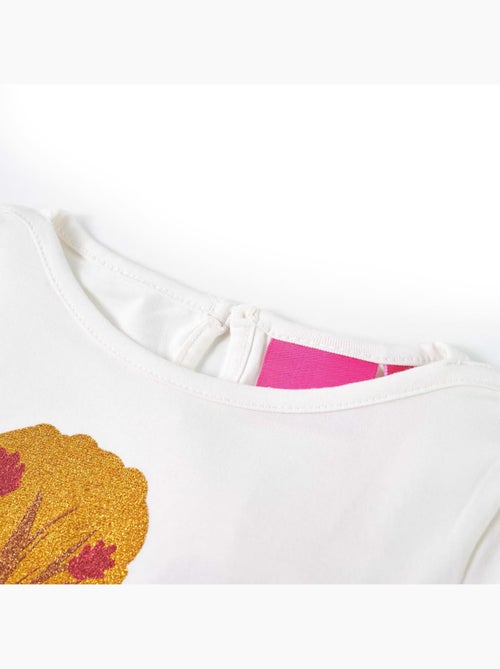T-shirt manches courtes coton imprimé lapin fleurs - vidaxl - Kiabi