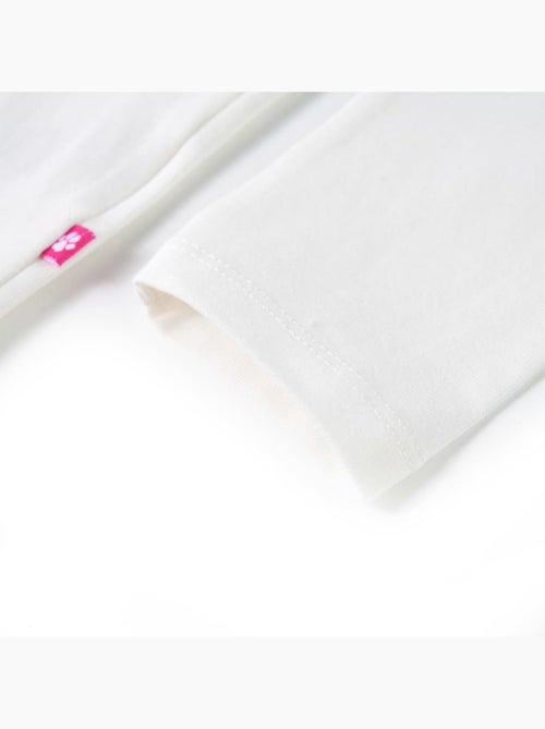 T-shirt manches courtes coton imprimé lapin fleurs - vidaxl - Kiabi
