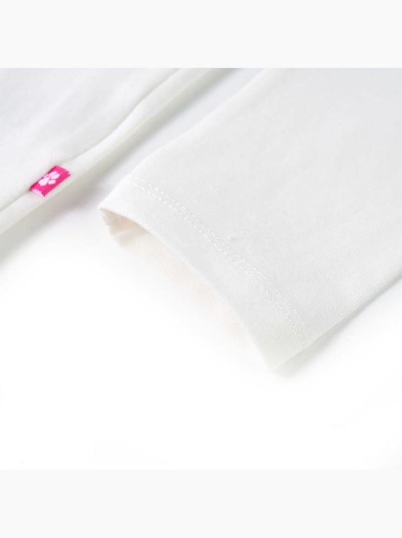 T-shirt manches courtes coton imprimé lapin fleurs - vidaxl Blanc - Kiabi