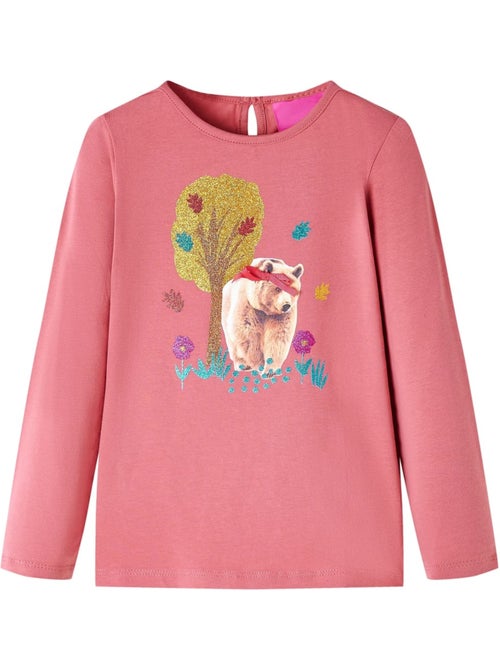 T-shirt manches courtes coton imprimé lapin fleurs - vidaxl - Kiabi