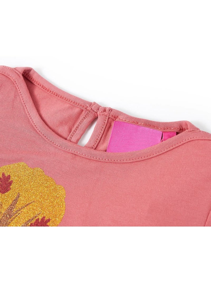 T-shirt manches courtes coton imprimé lapin fleurs - vidaxl Rose - Kiabi