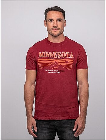 T-shirt manches courtes coton motif montagne jampago
