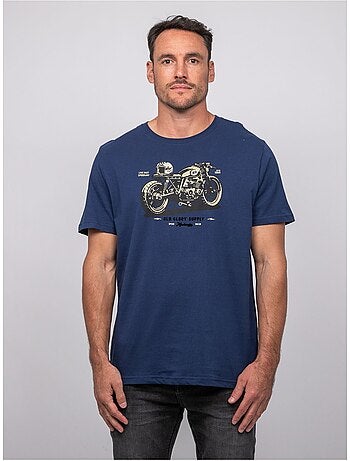 T shirt manches courtes coton motif moto jatoulo