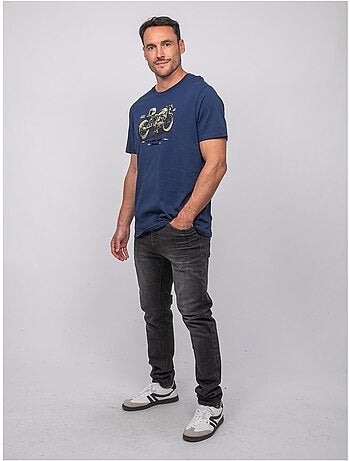 T shirt manches courtes coton motif moto jatoulo