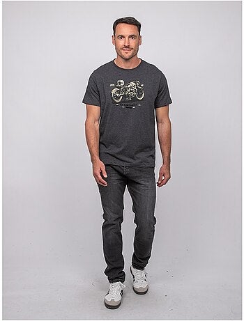 T shirt manches courtes coton motif moto jatoulo