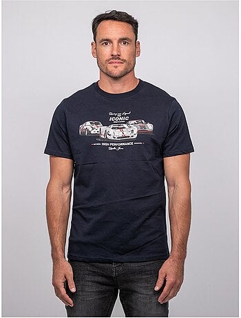 T shirt manches courtes coton motif voitures de course jigator