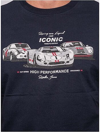 T shirt manches courtes coton motif voitures de course jigator