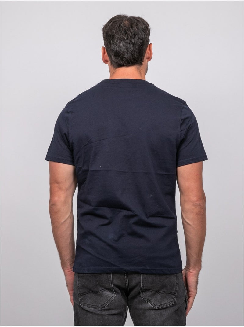 T shirt manches courtes coton motif voitures de course jigator Bleu marine - Kiabi